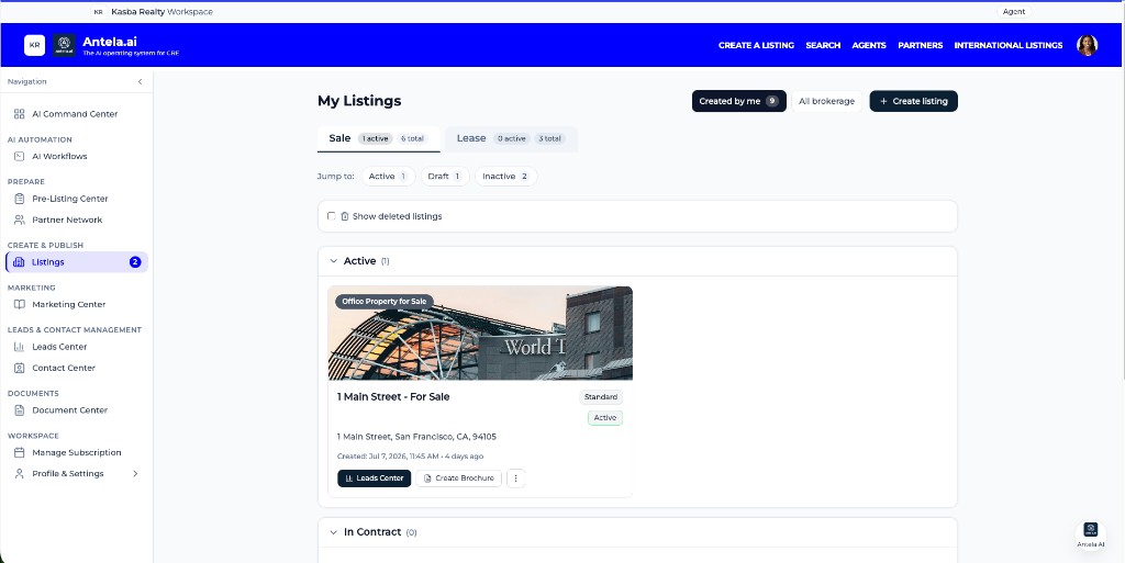 Antela Listings — manage every brokerage listing in one place